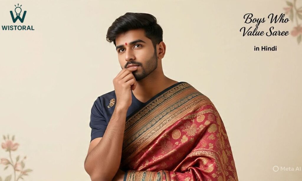 Saree Caption for Instagram Boys Who Value Saree in Hindi 👔